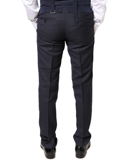 Dolce & Gabbana Gray Wool Formal Dress Men Trousers Pants
