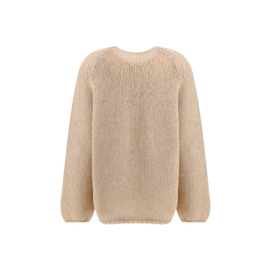 Forte_Forte perforated rib-knit pattern Sweater