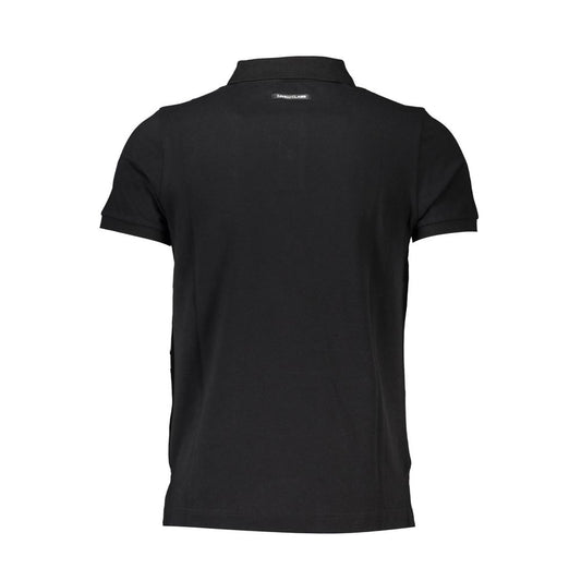 Cavalli Class Black Cotton Polo Shirt