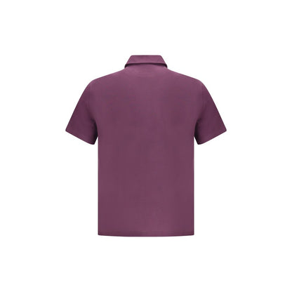 Brunello Cucinelli Purple Cotton Polo Shirt
