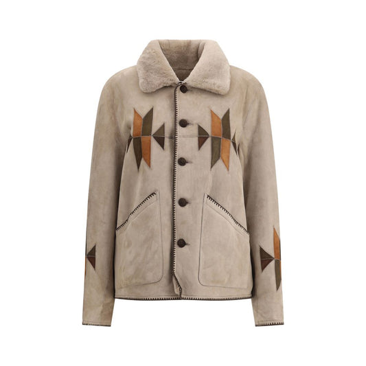 Baziszt Reversible Rigel Suede Shearling Jacket