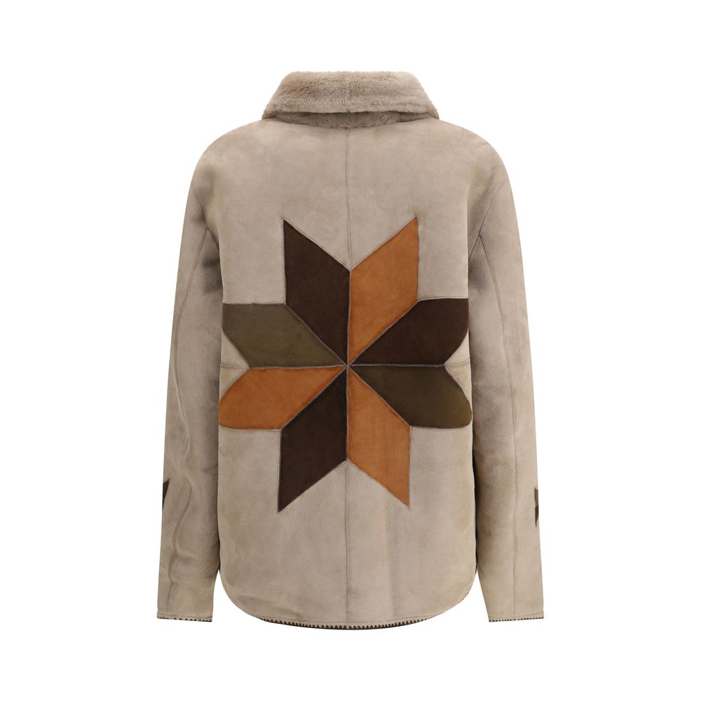 Baziszt Reversible Rigel Suede Shearling Jacket