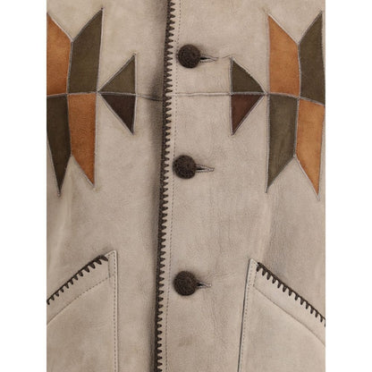 Baziszt Reversible Rigel Suede Shearling Jacket