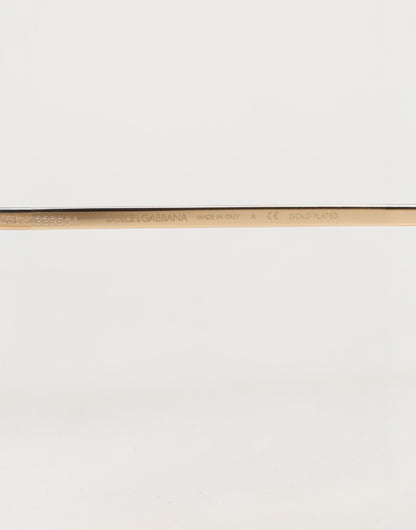 Dolce & Gabbana DG2215K Gold Plated Round Lenses Shade Eyewear Sunglasses