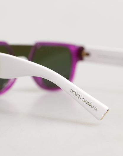 Dolce & Gabbana DG4356F White Acetate Aviator Shades Eyewear Sunglasses