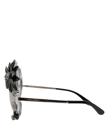 Dolce & Gabbana Transparent DG4292 Round Crystal Flowers Sunglasses