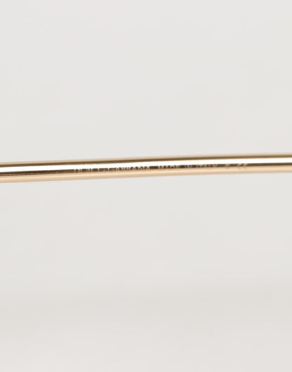 Dolce & Gabbana Pink Gold Metal Round Shades Eyewear Sunglasses