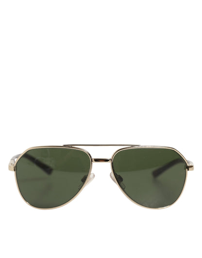 Dolce & Gabbana DG2125 Silver Frame Aviator Shades Eyewear Sunglasses