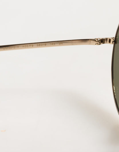 Dolce & Gabbana Gold Metal Round Shades Eyewear Sunglasses