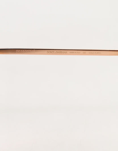 Dolce & Gabbana DG2215K Gold Metal Round Shades Eyewear Sunglasses