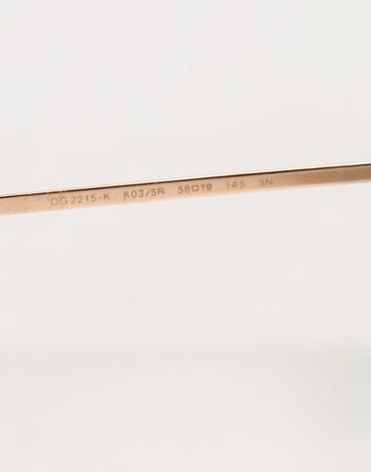 Dolce & Gabbana DG2215K Gold Metal Round Shades Eyewear Sunglasses