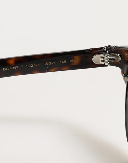 Dolce & Gabbana DG4317F Brown Tortoiseshell Pilot Frame Shades Sunglasses