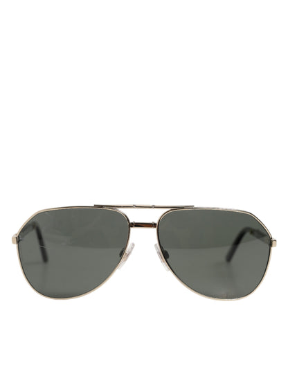 Dolce & Gabbana DG2106K Black Gold Plated Polarized MetalFrame Sunglasses