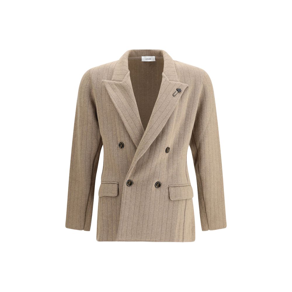 Lardini Double-breasted Knit Jacket