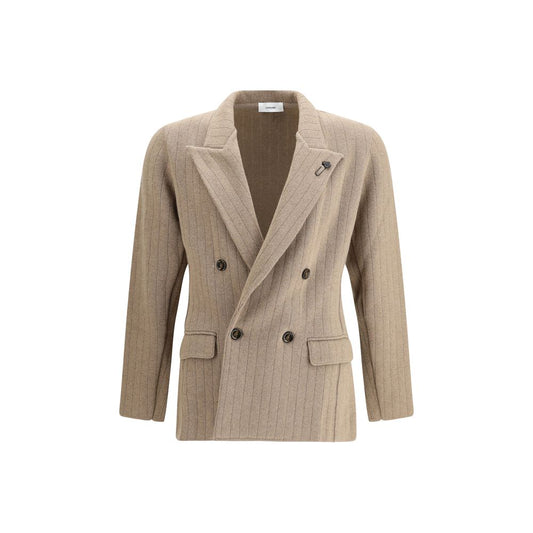 Lardini Double-breasted Knit Jacket