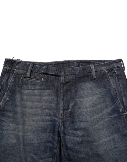 Brian Dales Dark Blue Washed Skinny Men Denim Trouser Jeans