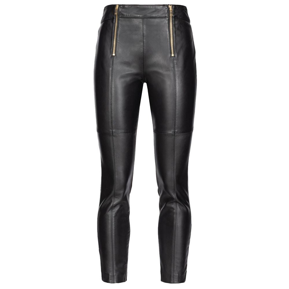 PINKO Black Lamb Leather Legging