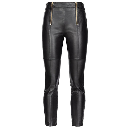 PINKO Black Lamb Leather Legging