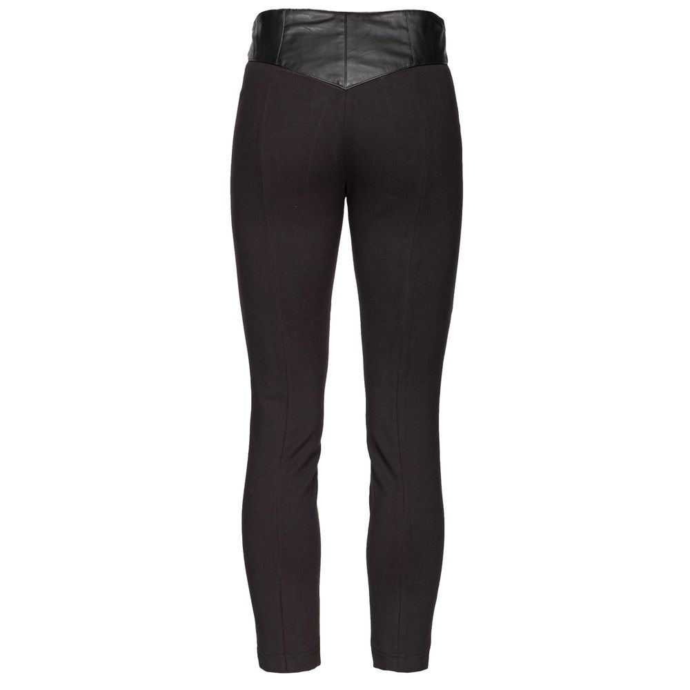 PINKO Black Lamb Leather Legging