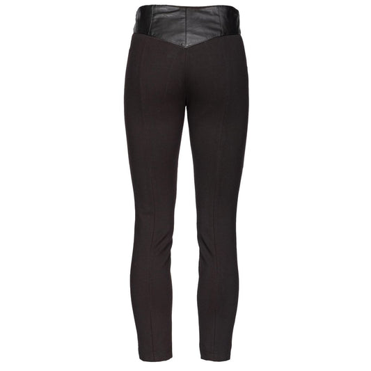 PINKO Black Lamb Leather Legging