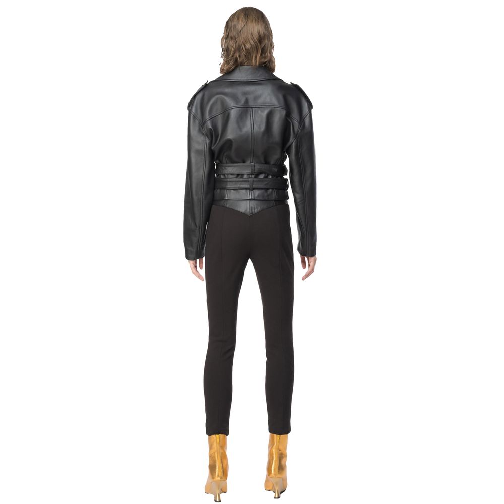 PINKO Black Lamb Leather Legging