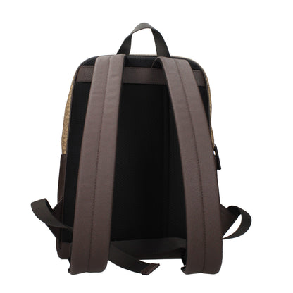 Michael Kors Brown Fabric Backpack