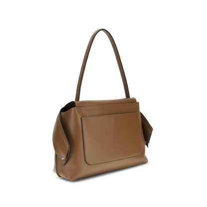 Tod's Brown Calf Leather Bos Taurus Shoulder Bag