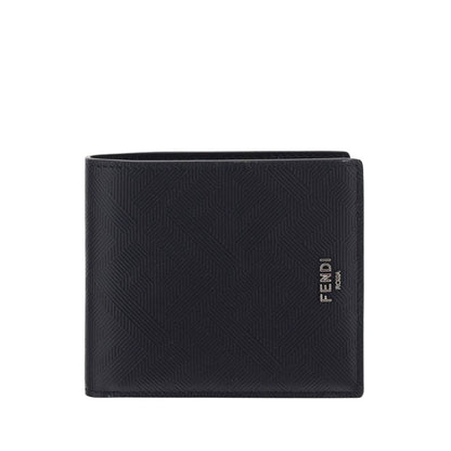Fendi Black Calf Leather Bos Taurus Wallet