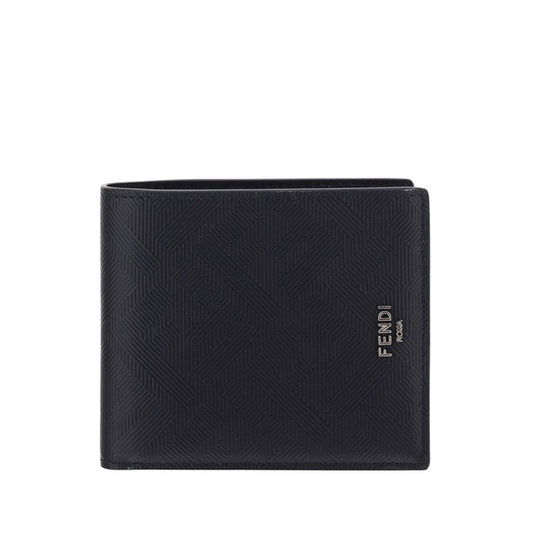 Fendi Black Calf Leather Bos Taurus Wallet