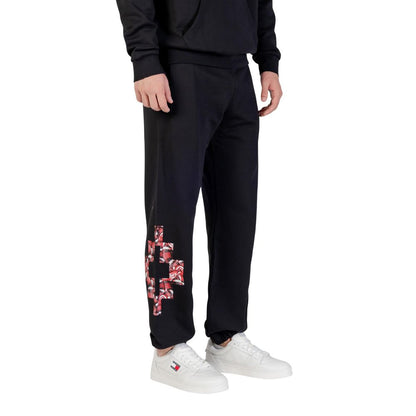 County of Milan Black Cotton Joggers Workout Pant