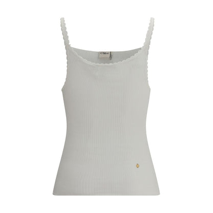 Chloé White Cotton Top