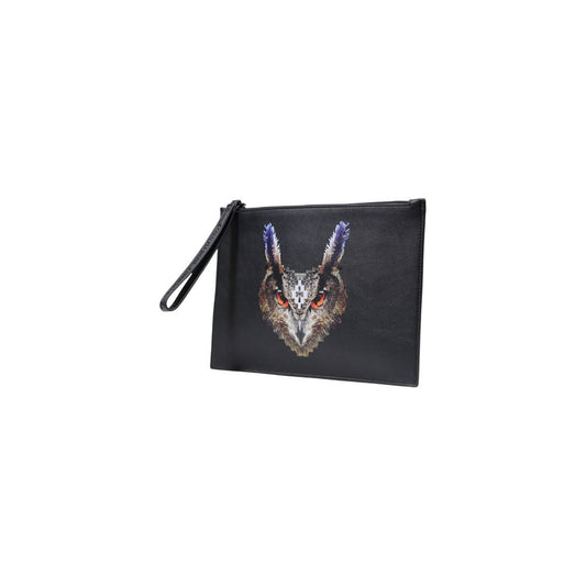 County of Milan Black Polyethylene Clutch Bag