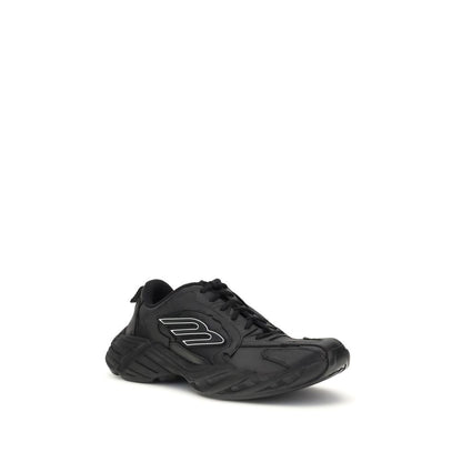 Balenciaga Black Calf Leather Bos Taurus Athletic Sneakers