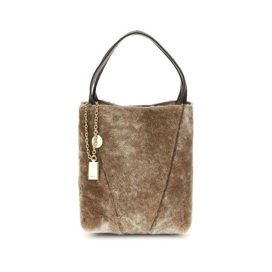 Chloé Beige Fur Shoulder Bag
