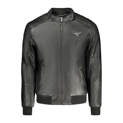 Accademia Militare Black Polyester Jackets & Coat