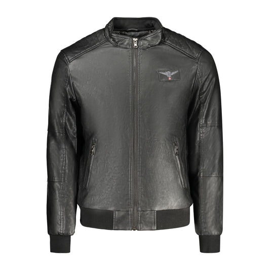 Accademia Militare Black Polyester Jackets & Coat