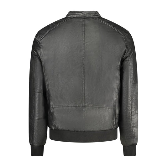 Accademia Militare Black Polyester Jackets & Coat