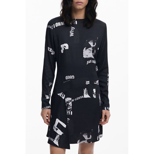Desigual Black Elastane Dress