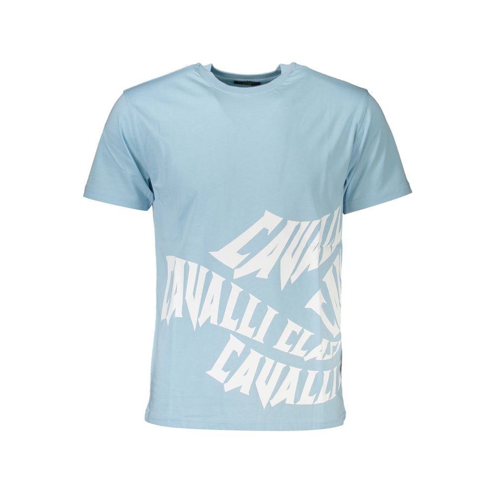 Cavalli Class Blue Cotton T-Shirt