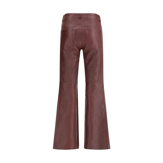 Chloé Bordeaux Leather Pants