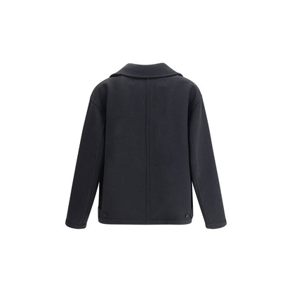 Lemaire Black Wool Coat