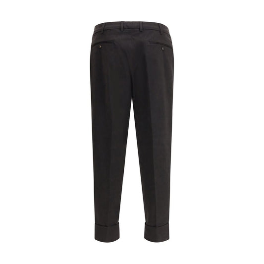Cruna Black Cotton Casual Pants