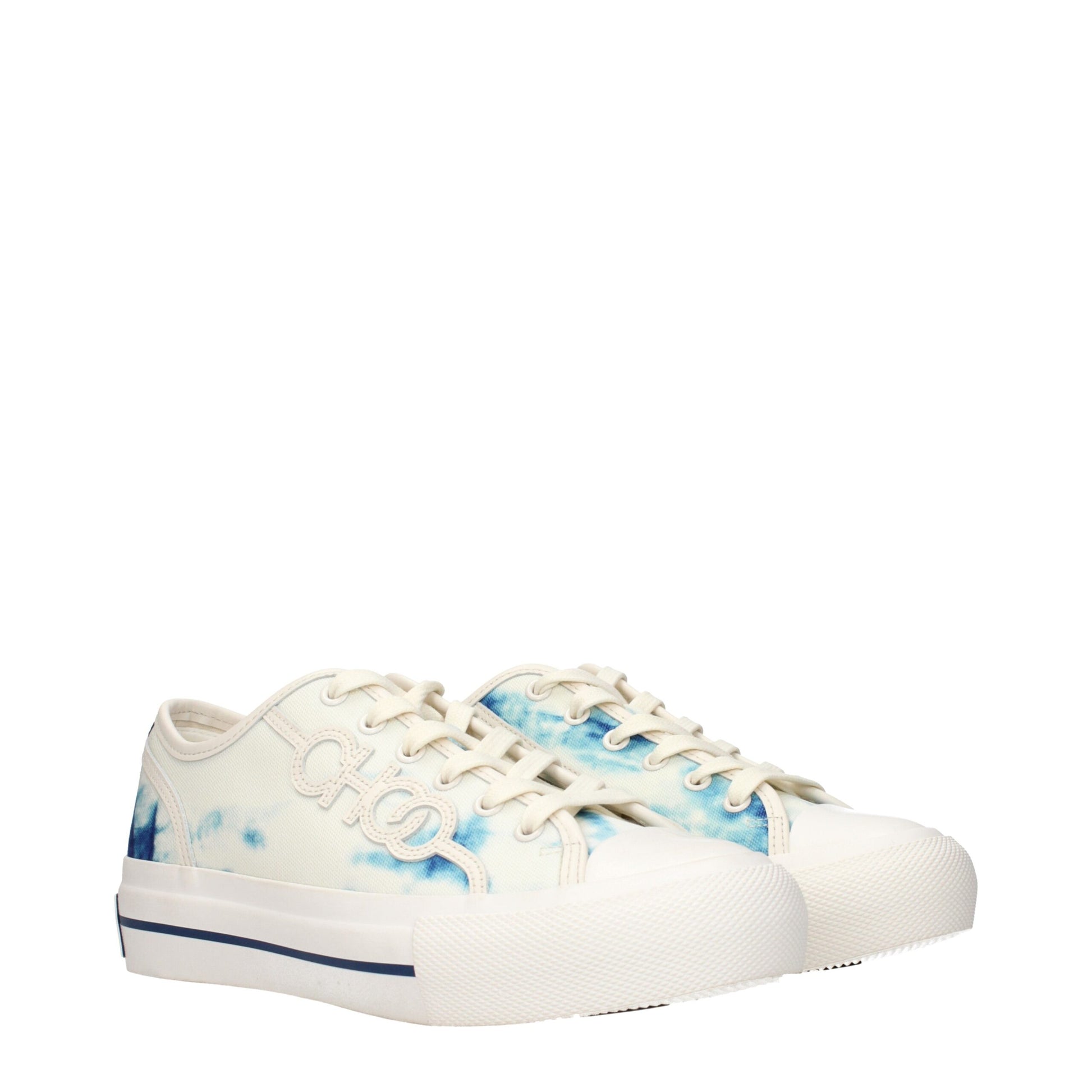 Jimmy Choo Beige Fabric Low Top Sneakers