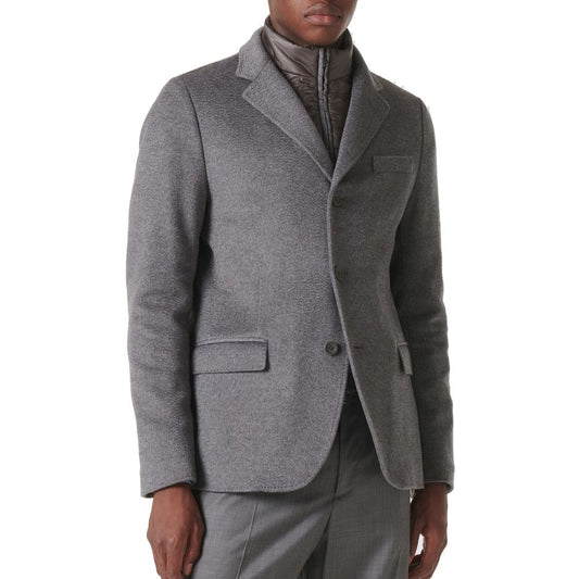 Herno Gray Cashmere Jackets And Coat