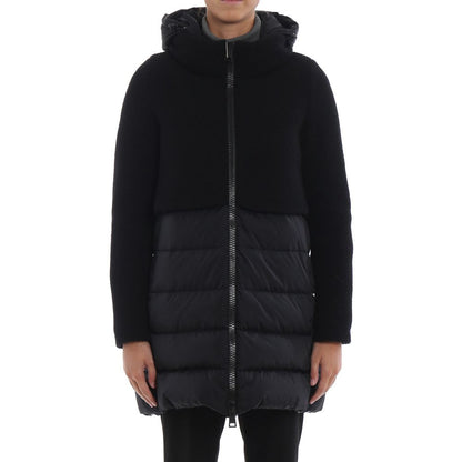 Herno Black Polyamide Coat