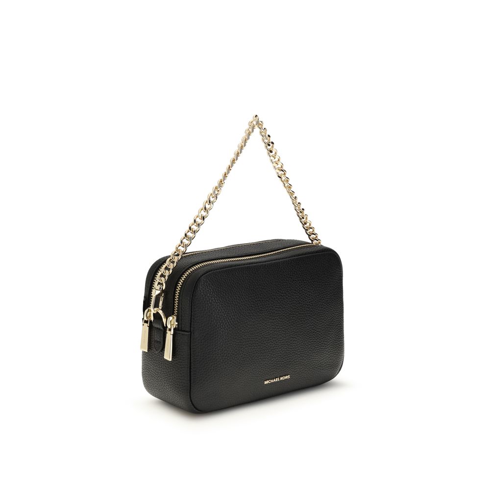 Michael Kors Black Calf Leather Bos Taurus Shoulder Bag