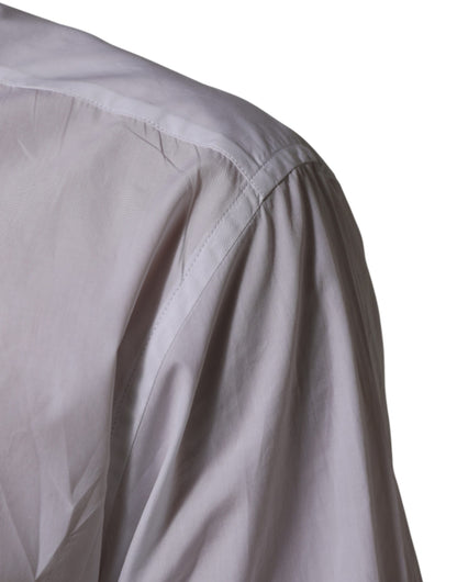 Dolce & Gabbana White Cotton Collared Men MARTINI Dress Shirt
