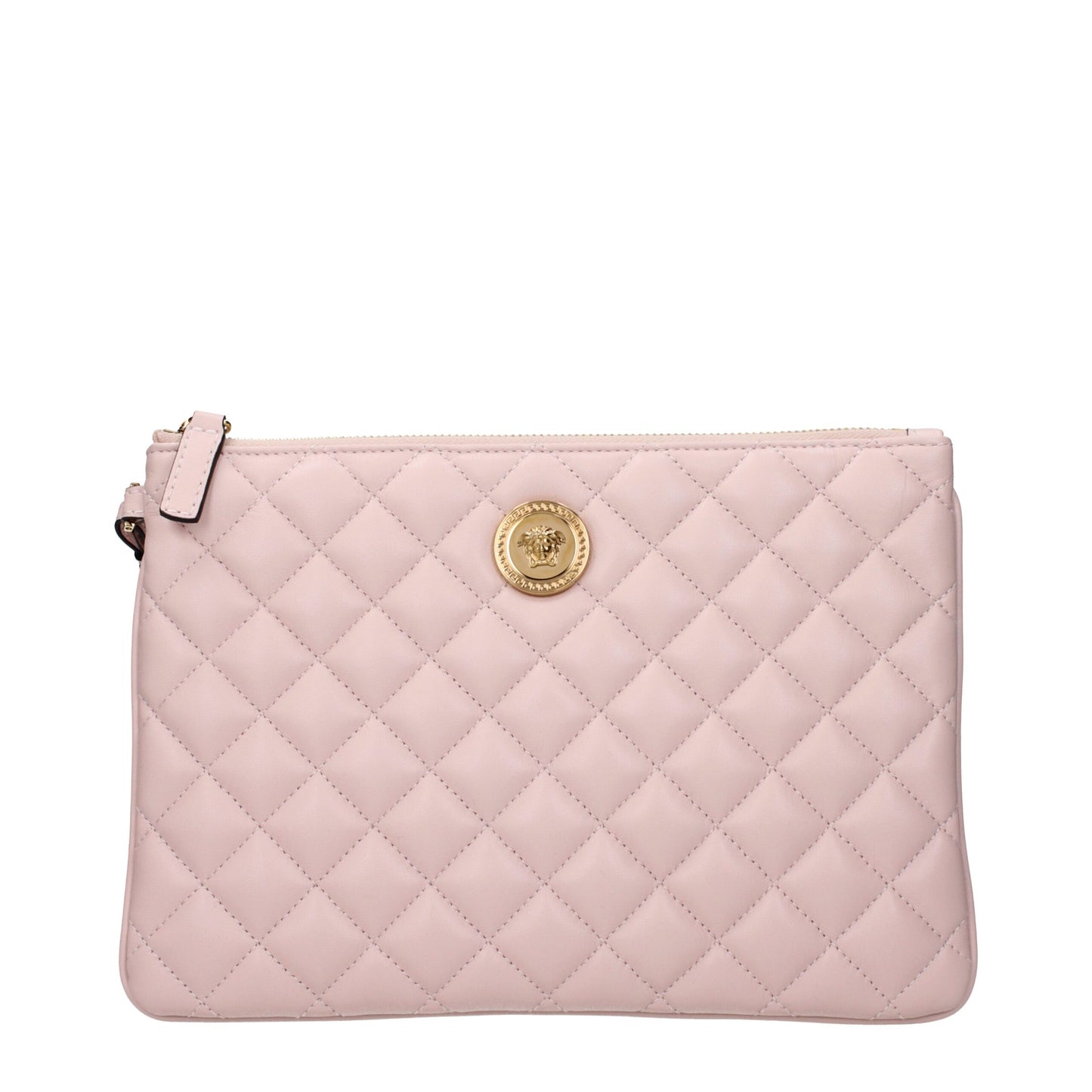 Versace Pink Leather Clutch Bag