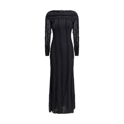 Charo Ruiz Black Cotton Casual Dress