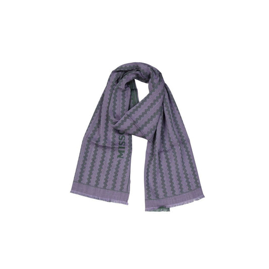 Missoni Purple Wool Scarf